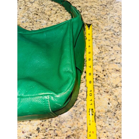 Ralph Lauren Green Pebble Leather Hobo Shoulder Bag Luxury Money Sustainable - Picture 10 of 16